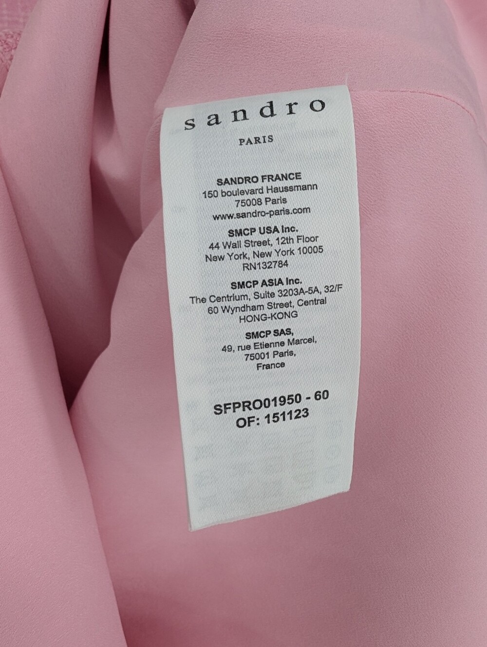 Sandro Rosee Trompe L'oeil Tweed Mini Dress Pink size 40 US 8 - Picture 12 of 13